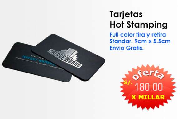 Tarjetas Personales Hot Stamping