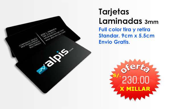 Tarjetas Personales Laminadas